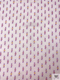 Candy Printed Silk Chiffon - Orchid Purple / Yellow / White