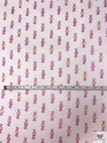 Candy Printed Silk Chiffon - Orchid Purple / Yellow / White