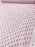 Candy Printed Silk Chiffon - Orchid Purple / Yellow / White