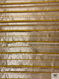 Italian Striped Stiff Lamé - Gold / Rose Gold / Yellow
