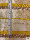 Italian Striped Stiff Lamé - Gold / Rose Gold / Yellow