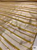 Italian Striped Stiff Lamé - Gold / Rose Gold / Yellow