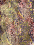 Abstract Printed Chiffon-Like Silk Lamé - Multicolor / Gold