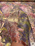 Abstract Printed Chiffon-Like Silk Lamé - Multicolor / Gold