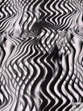 Italian Wavy Striations Printed Satin-Weight with Glossy Fiber Finish - Black / White / Grey