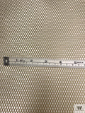 Italian Honeycomb Woven Mesh-Like Lamé - Shaker Beige / Silver