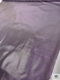 Italian Foil Dotted Silk Crepe de Chine - Metallic Lavender / Grey