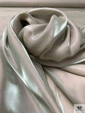 Liquid-Look Iridescent Satin Faced Polyester Organza - Smokey Taupe / Mint