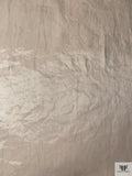 Liquid-Look Iridescent Satin Faced Polyester Organza - Taupe / Seafoam