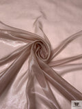 Italian Sheer Lamé Silk Chiffon - Pale Mauve