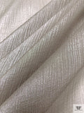 Italian Crinkled Foil Printed Silk Chiffon - Grey