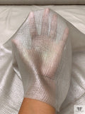Italian Crinkled Foil Printed Silk Chiffon - Grey