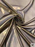 Italian Foil Printed Silk Chiffon - Gold / Navy