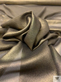 Italian Foil Printed Silk Chiffon - Gold / Black