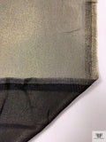 Italian Foil Printed Silk Chiffon - Gold / Black