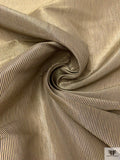 Italian Yarn-Dyed Striped Heavy Metallic Gazar - Gold / Black