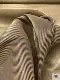 Italian Yarn-Dyed Striped Heavy Metallic Gazar - Gold / Black