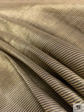 Italian Yarn-Dyed Striped Heavy Metallic Gazar - Gold / Black
