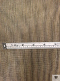Italian Yarn-Dyed Striped Heavy Metallic Gazar - Gold / Black