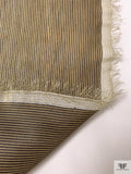 Italian Yarn-Dyed Striped Heavy Metallic Gazar - Gold / Black