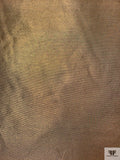 Italian Shantung-Like Medium-Weight Lamé - Bronze / Black