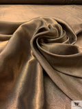Italian Shantung-Like Medium-Weight Lamé - Bronze / Black