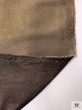 Italian Shantung-Like Medium-Weight Lamé - Bronze / Black