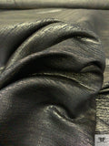 Italian Medium-Weight Woven Lamé - Black / Gold