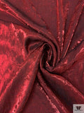 Crystal Iridescent Crushed Satin - Merlot