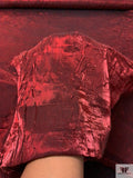 Crystal Iridescent Crushed Satin - Merlot