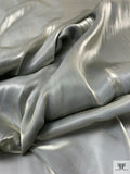 Glossy Iridescent Satin Faced Polyester Organza - Grey