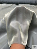 Glossy Iridescent Satin Faced Polyester Organza - Grey