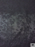 Italian Floral Jacquard Lamé - Black