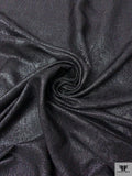 Italian Floral Jacquard Lamé - Black