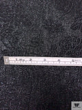 Italian Floral Jacquard Lamé - Black