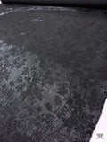 Italian Floral Jacquard Lamé - Black