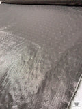Italian Trailing Vine Jacquard Lamé - Midnight Cinnamon Slate