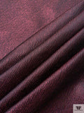 Italian Wavy Ripple Metallic Brocade - Metallic Magenta / Black