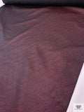 Italian Wavy Ripple Metallic Brocade - Metallic Magenta / Black