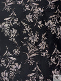 Italian Floral Textured Metallic Brocade - Black / Grey / Silver