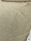 Italian Lattice Floral Metallic Brocade - Snow Ivory / Gold / Palest Mint