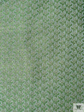 Italian Ditsy Floral Metallic Brocade - Green / Seafoam / Gold