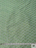 Italian Ditsy Floral Metallic Brocade - Green / Seafoam / Gold