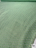 Italian Ditsy Floral Metallic Brocade - Green / Seafoam / Gold