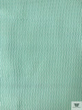 Italian Broken Striped Textured Brocade - Aqua / Off-White