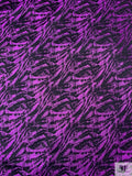 Italian Abstract Metallic Brocade - Metallic Violet / Black