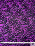 Italian Abstract Metallic Brocade - Metallic Violet / Black