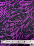 Italian Abstract Metallic Brocade - Metallic Violet / Black