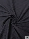 Italian Dotted Textured Brocade - Black