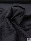 Italian Dotted Textured Brocade - Black